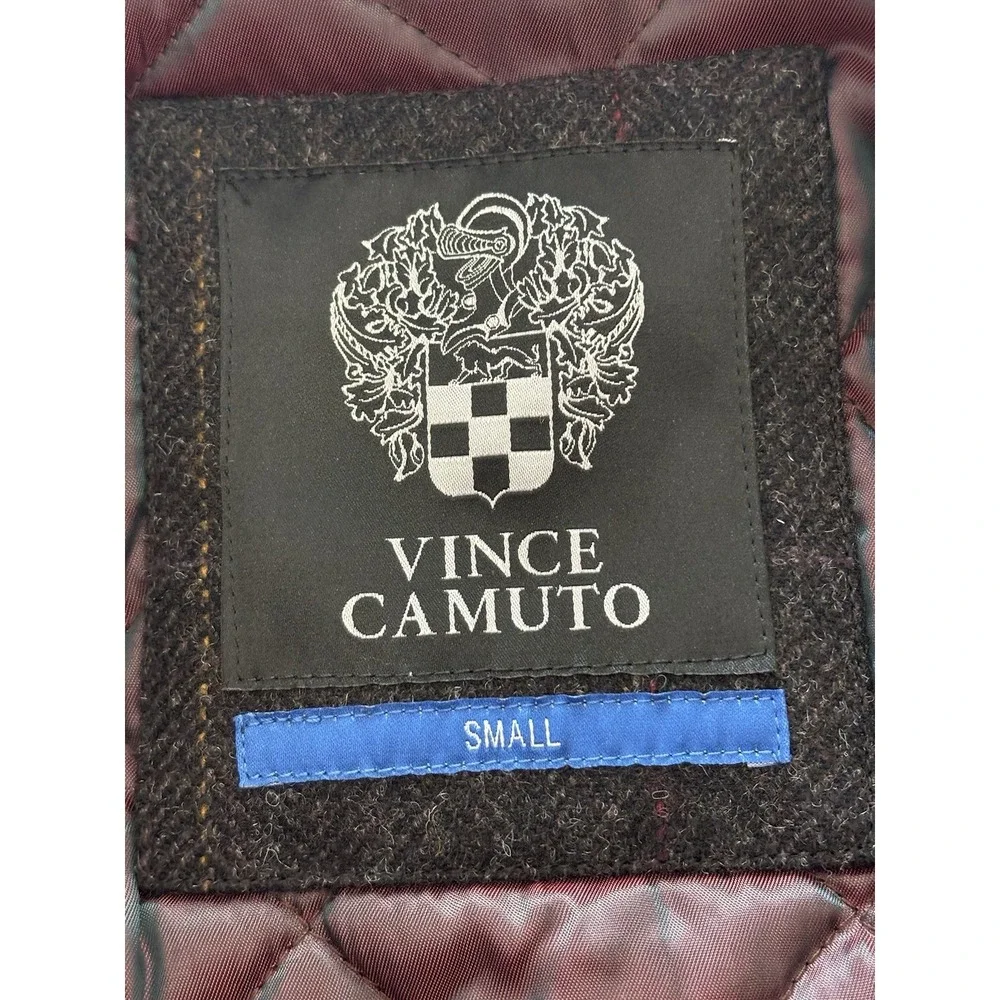 Vince Camuto Quilted Jacket Men's Wool Plaid Coat Small